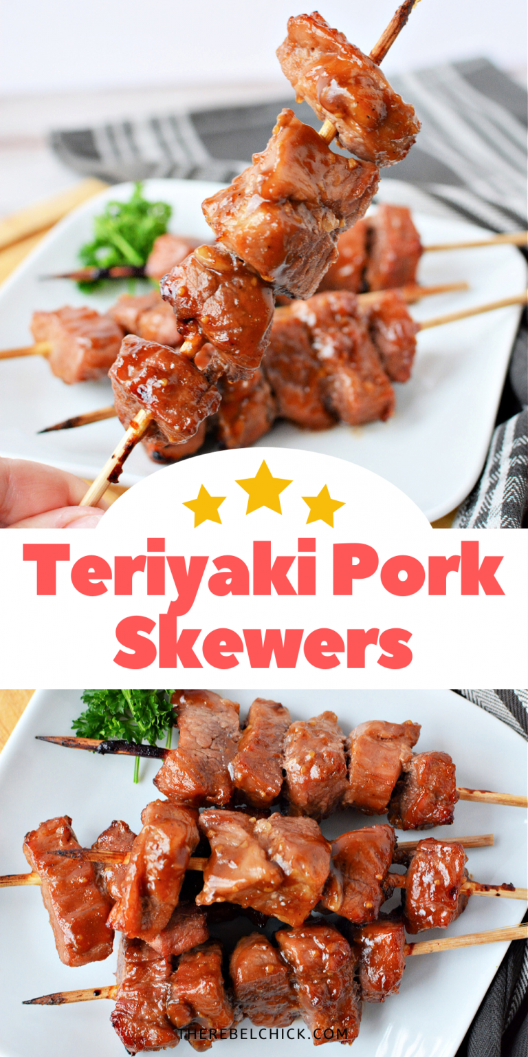 How to Make Air Fryer Teriyaki Pork Skewers The Rebel Chick