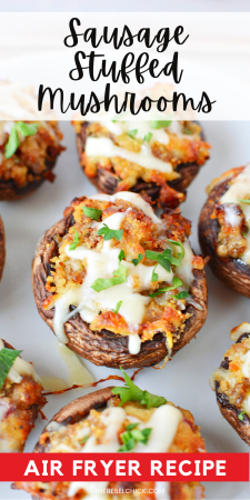 Sausage Stuffed Mushrooms in Air Fryer Recipe