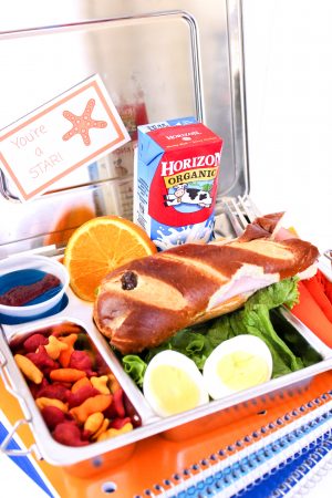 Beach Theme Kids Ham & Cheese Bento Box Lunch