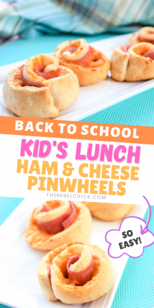 Back to School Kid's Lunch Ham and Cheese Pinwheels Recipe