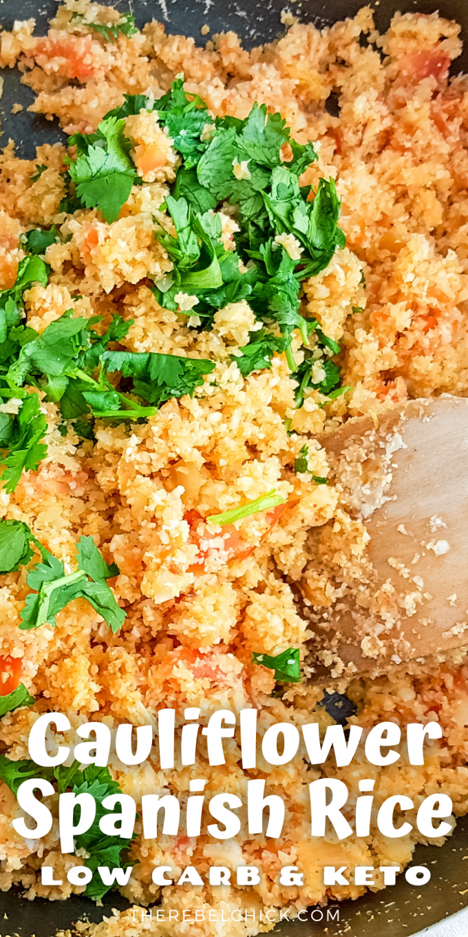 Low Carb KETO Cauliflower Spanish Rice Recipe