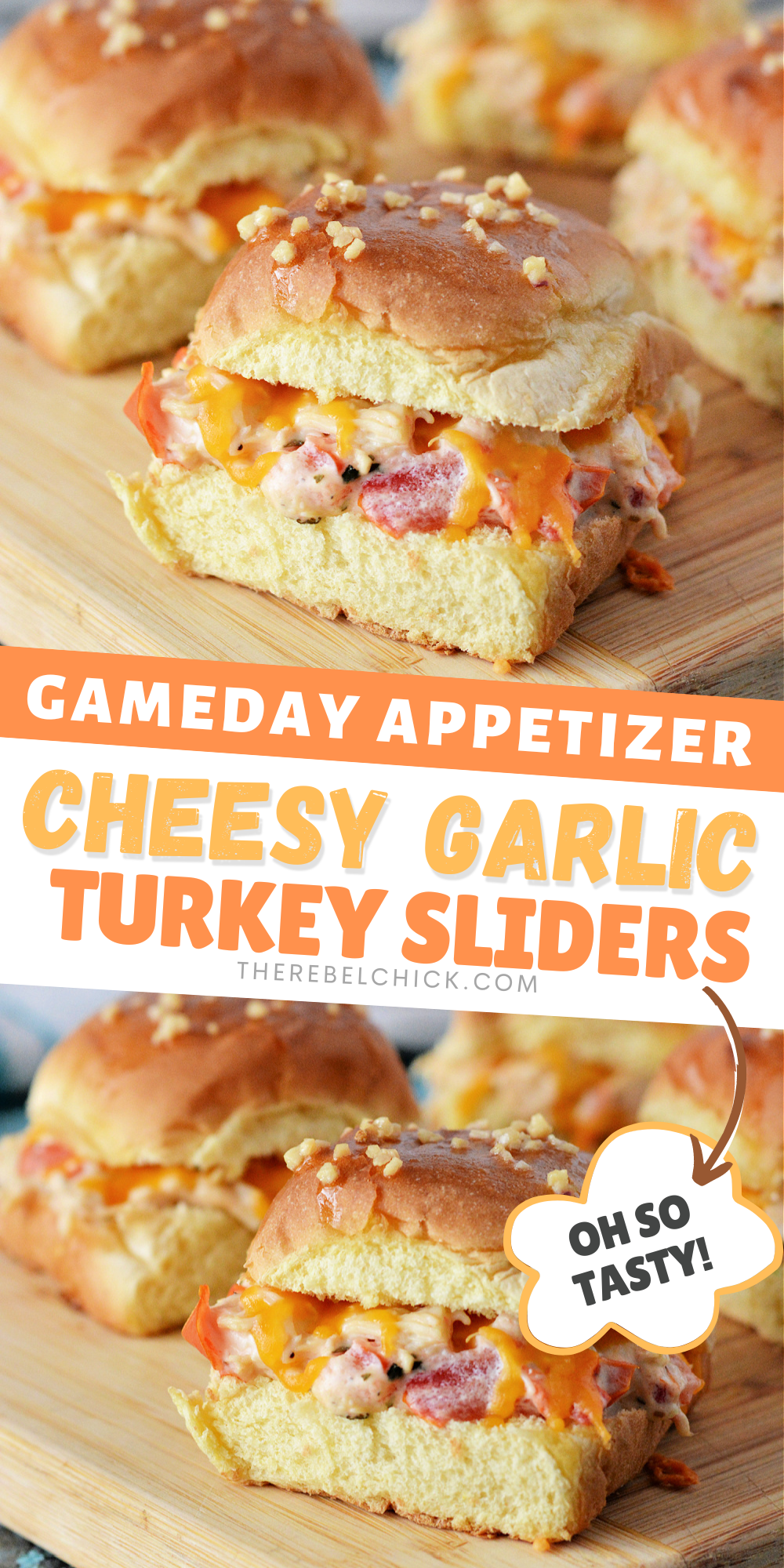 Gameday Cheesy Garlic Turkey Sliders Recipe