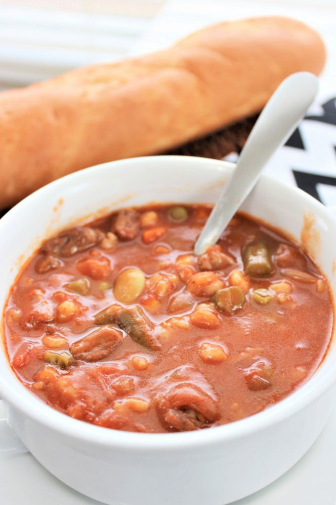 Crock Pot Vegetable Beef Soup Recipe - The Rebel Chick