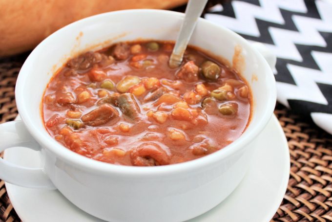 Crock Pot Vegetable Beef Soup Recipe - The Rebel Chick