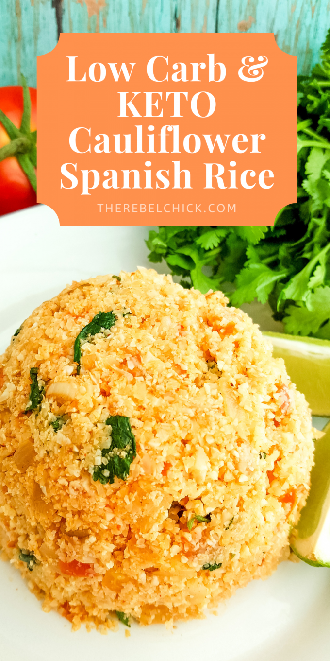 Low Carb KETO Cauliflower Spanish Rice Recipe
