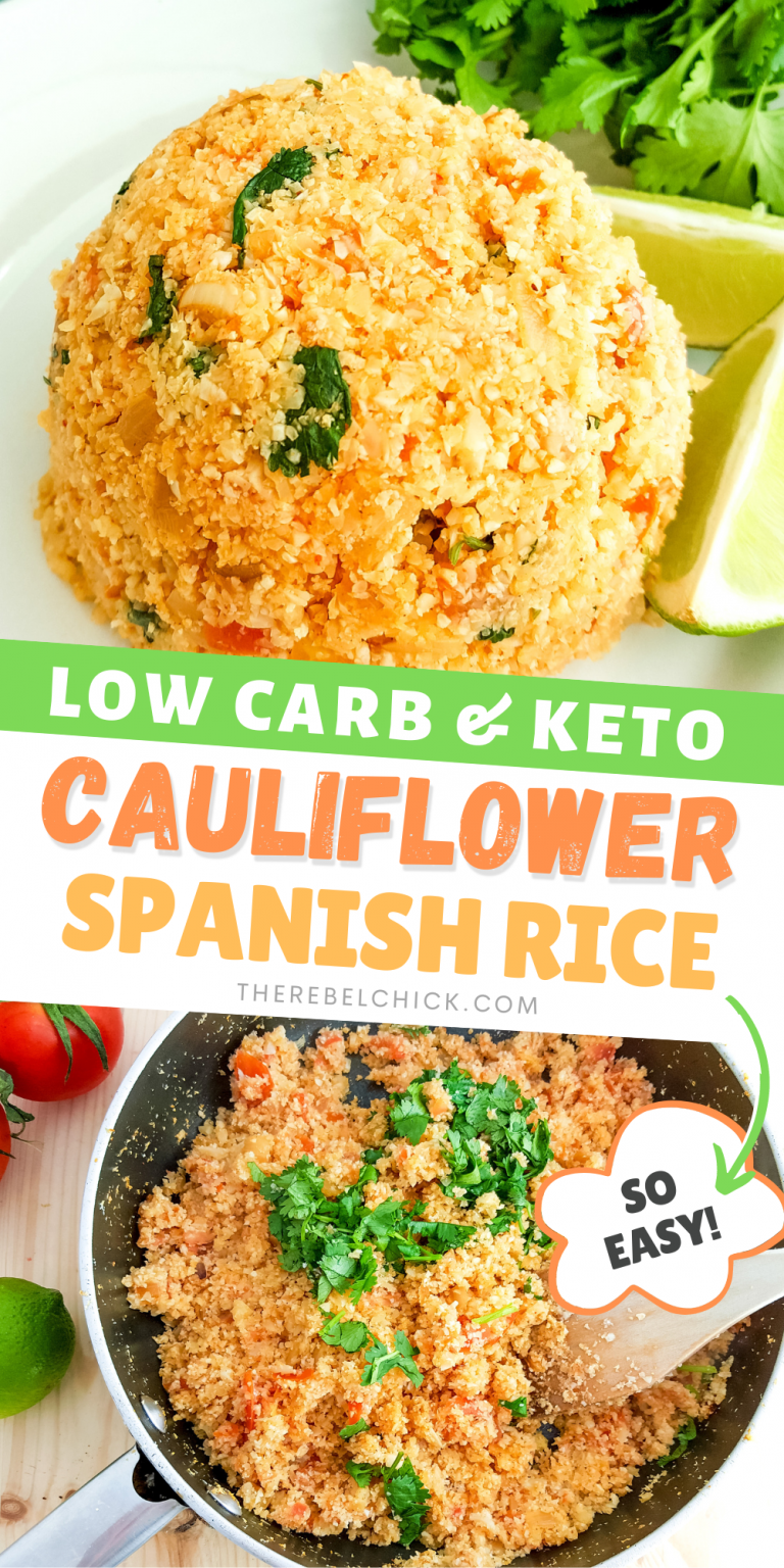 Low Carb KETO Cauliflower Spanish Rice Recipe