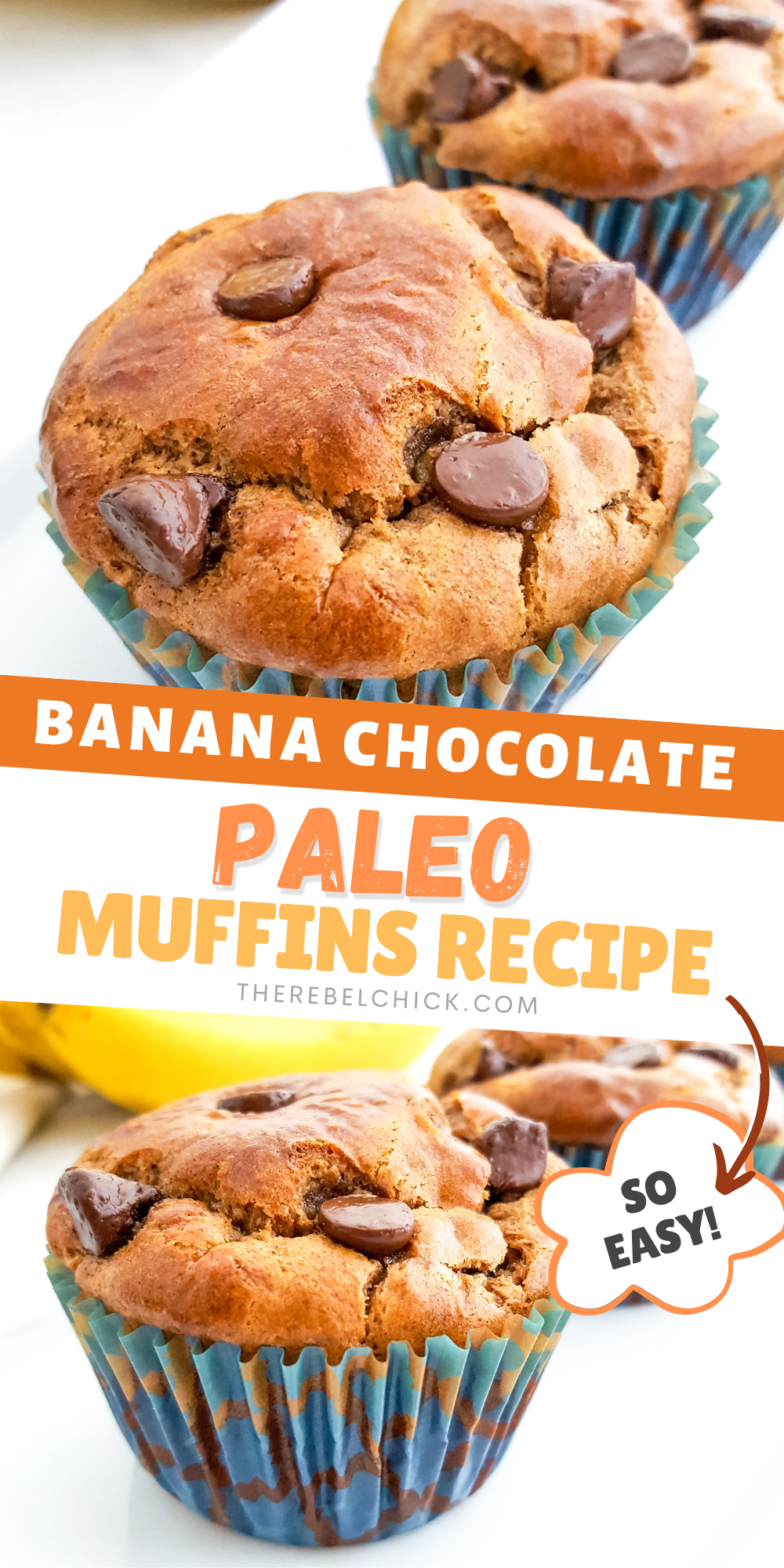 Paleo Banana Chocolate Chip Muffins Recipe 