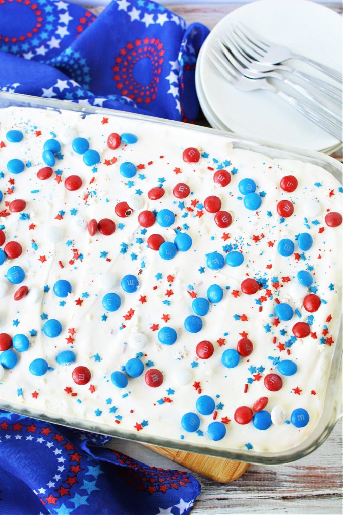 Red White & Blue No Bake Dessert Recipe - The Rebel Chick