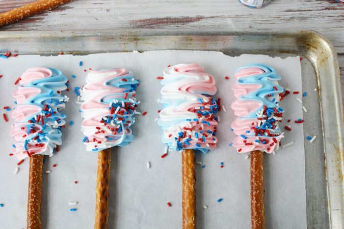 Red, White & Blue Meringue Pops Recipe