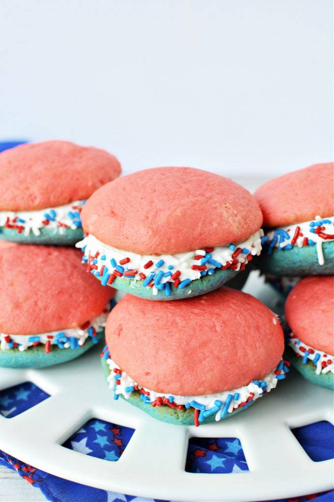 Red White and Blue Whoopie Pies