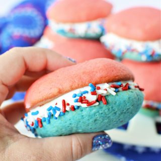 Red White and Blue Whoopie Pies