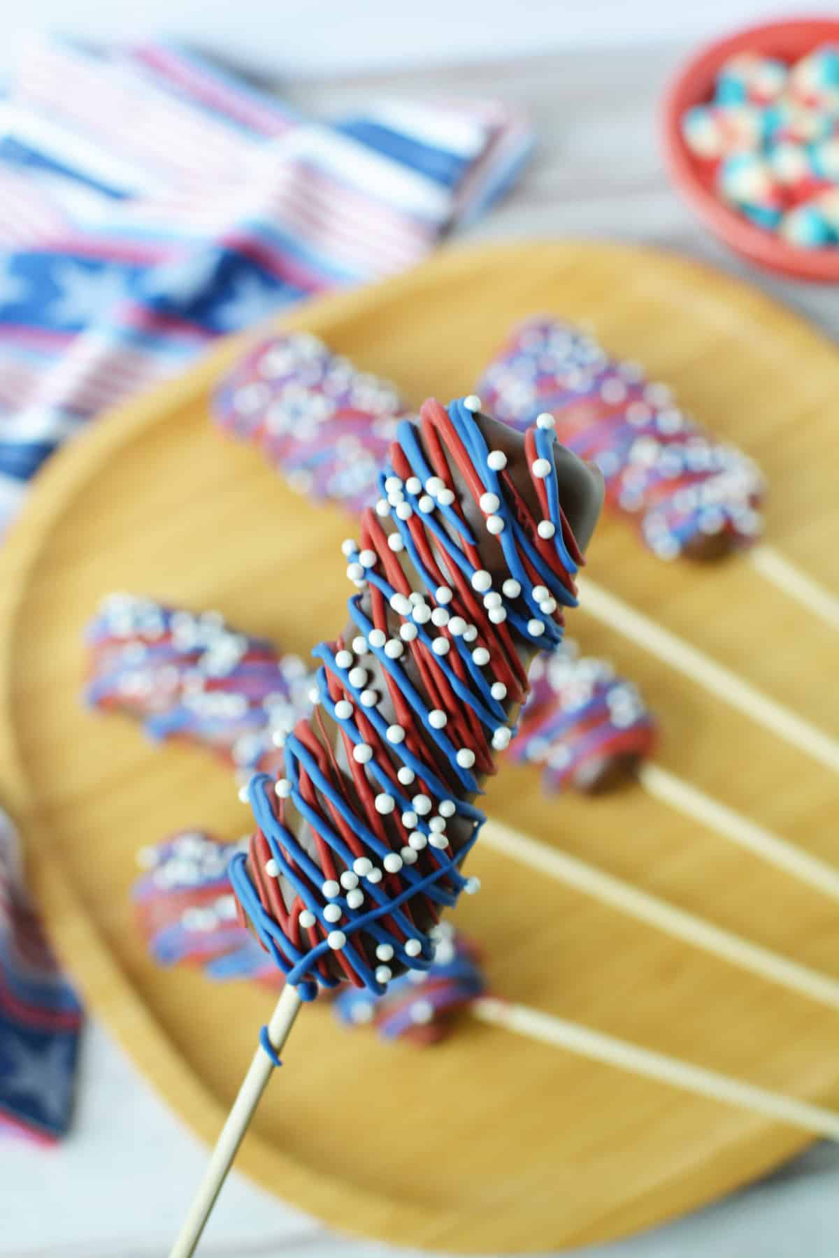 Red White & Blue Marshmallow Pops