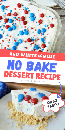 Red White & Blue No Bake Dessert Recipe