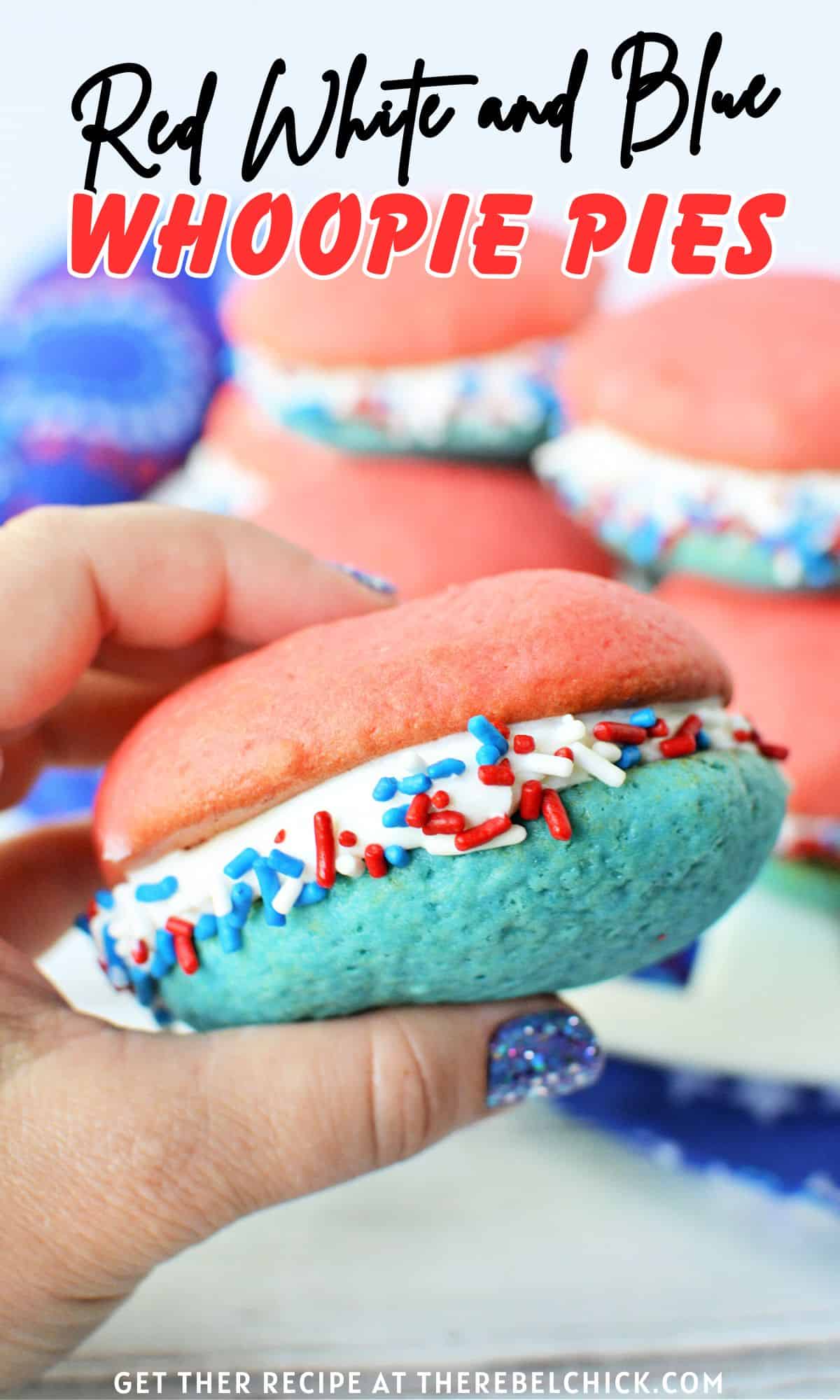 Red White and Blue Whoopie Pies Recipe