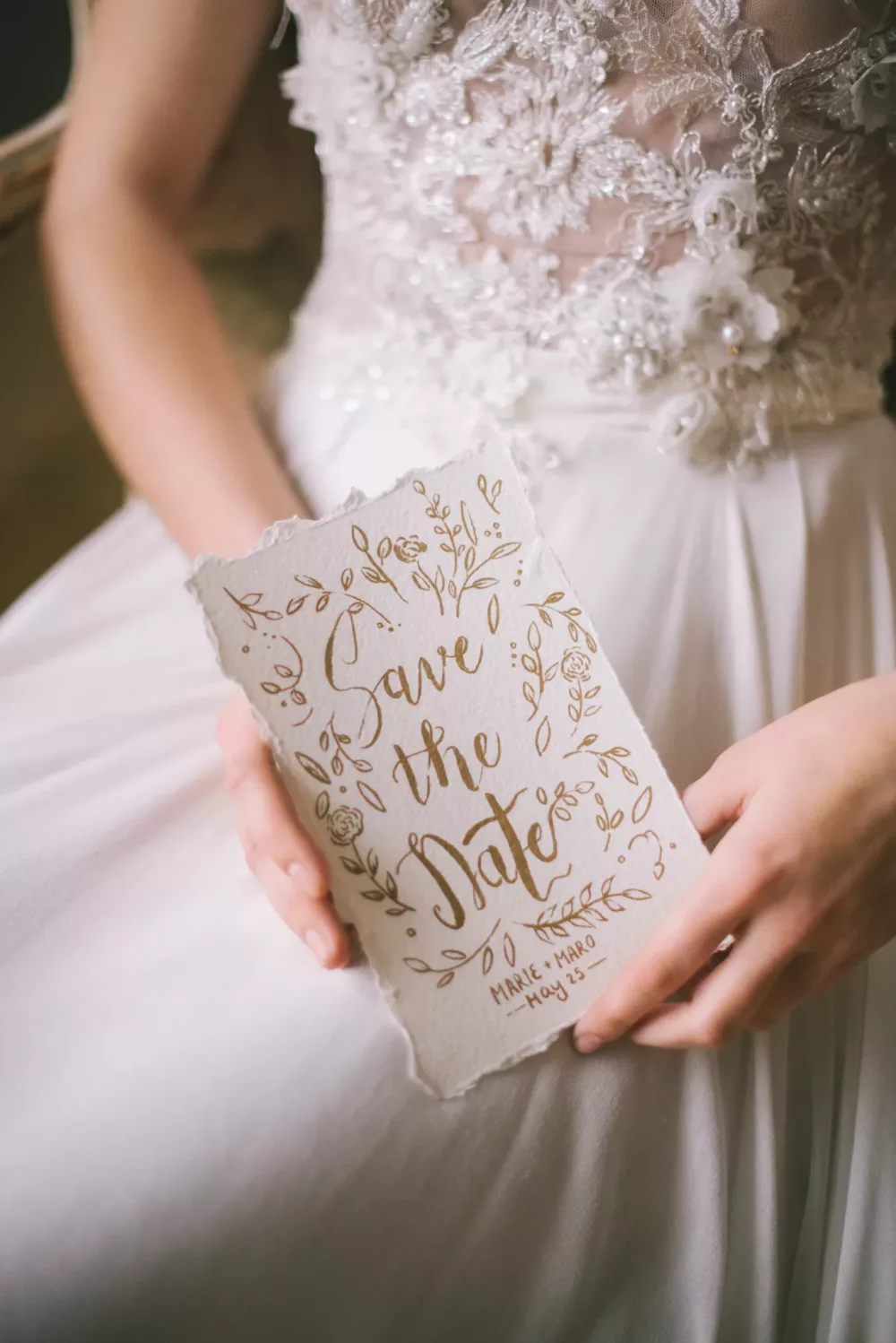 save the date invitation to a wedding
