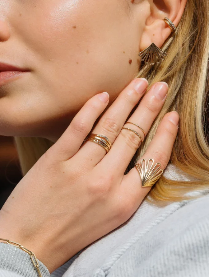 simple and elegant dainty gold rings