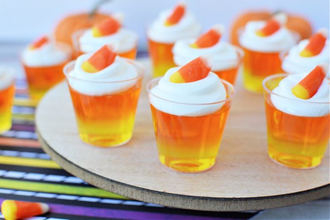 Non Alcoholic Halloween Candy Corn Jello Shots