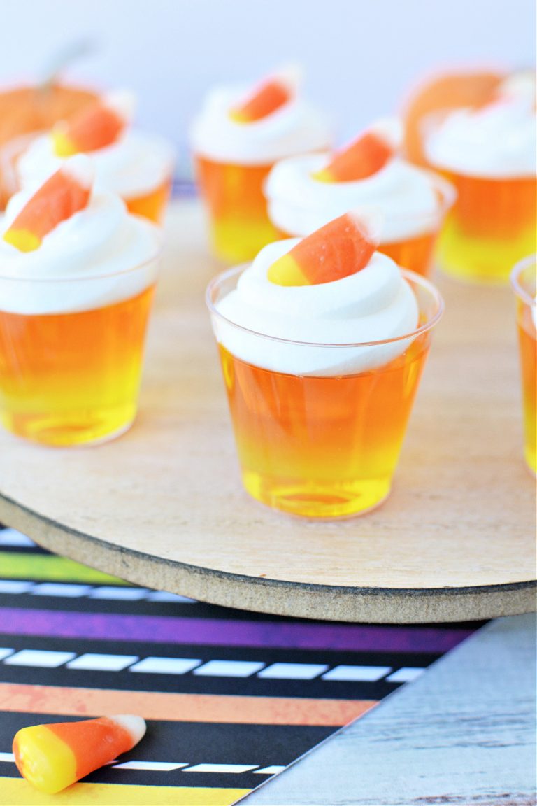 Halloween Candy Corn Jello Shots Recipe The Rebel Chick