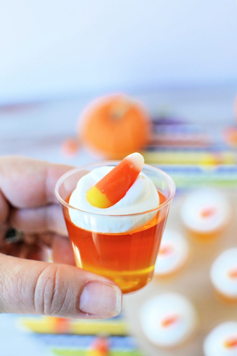 Halloween Candy Corn Jello Shots Recipe - The Rebel Chick