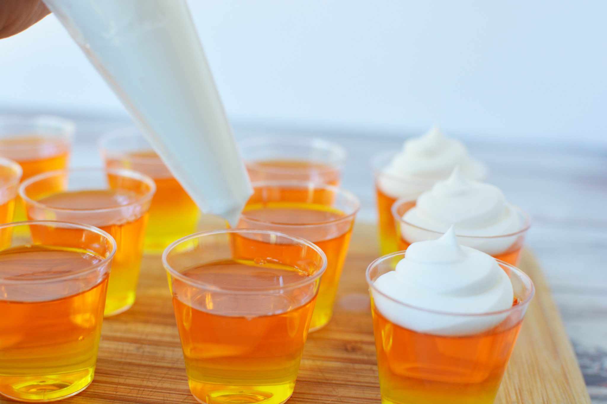 Halloween Candy Corn Jello Shots Recipe - The Rebel Chick