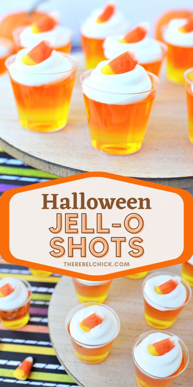 Halloween Candy Corn Jello Shots Recipe - The Rebel Chick