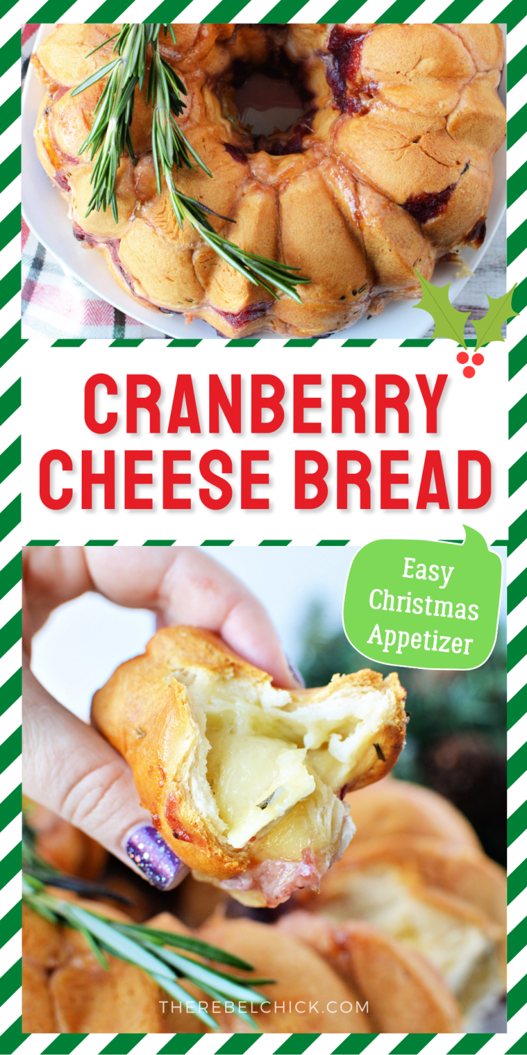 Cranberry Brie Cheese Bread Recipe - The Rebel Chick
