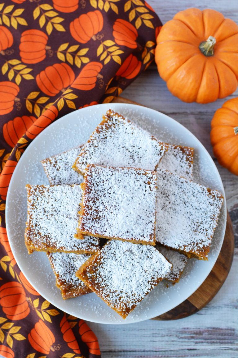 Pumpkin Bars Easy Recipe The Rebel Chick   EasyPumpkinBar6 768x1152 