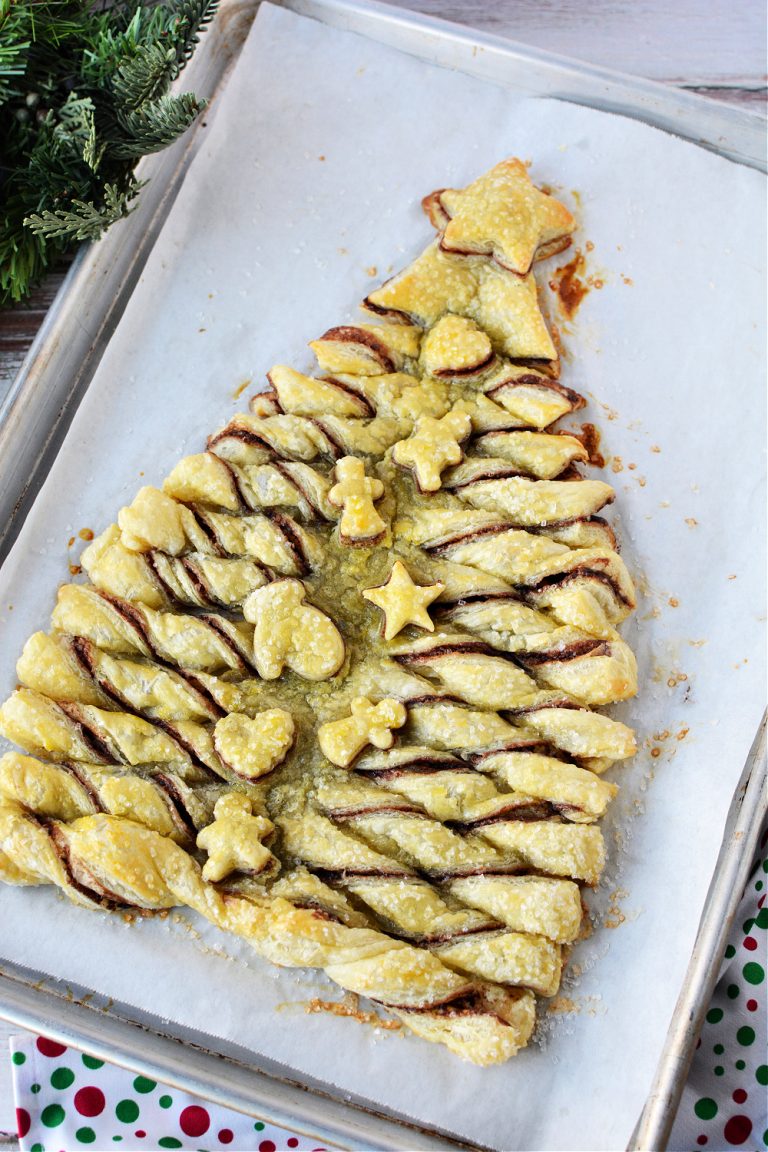 Puff Pastry Christmas Tree Recipe Tutorial The Rebel Chick