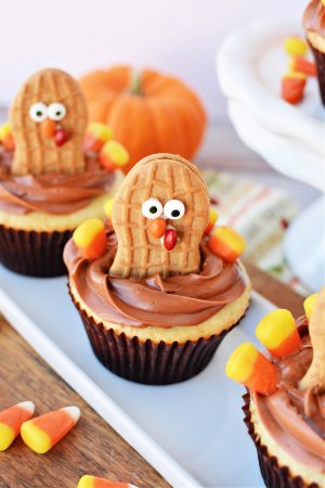 Thanksgiving Turkey Cupcakes Recipe - The Rebel Chick