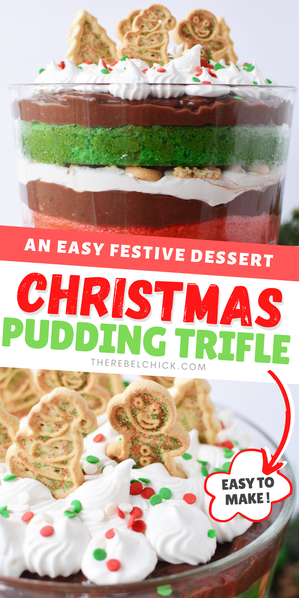 Red and Green Christmas Pudding Trifle Recipe