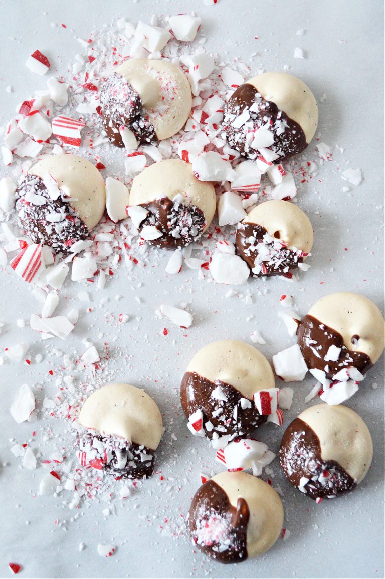 Vanilla Bean Candy Cane Meringues Recipe The Rebel Chick