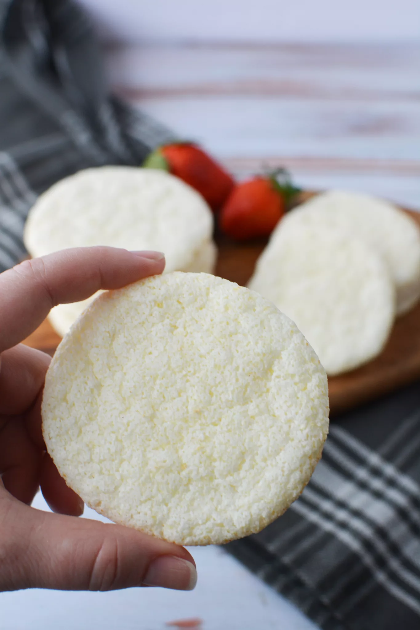 Bake your Angel Food Cake Cookies in the preheated oven 8-10 minutes or until golden brown around the edges.