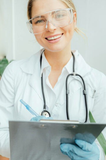 doctor holding a clipboard