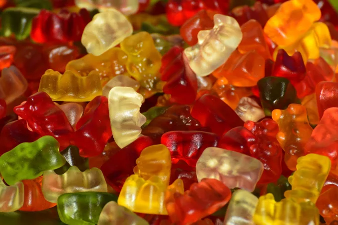bright colored gummy bears