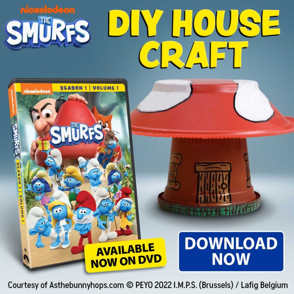 DIY Smurfs House Craft