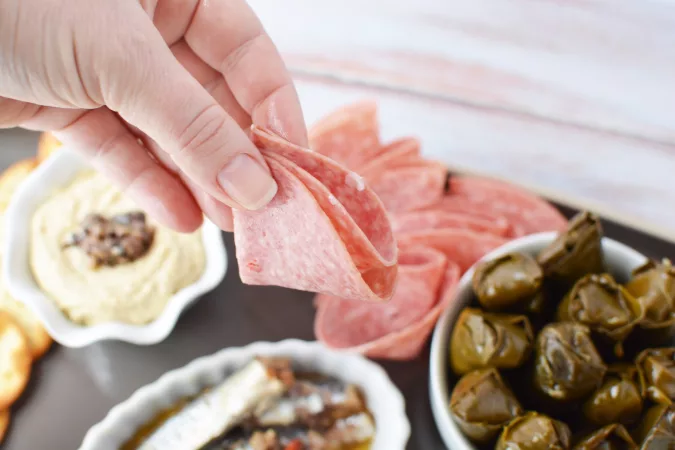 salami folded in half