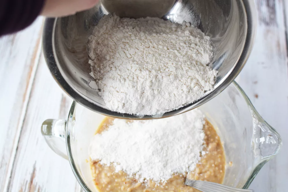 flour and oatmeal mixture