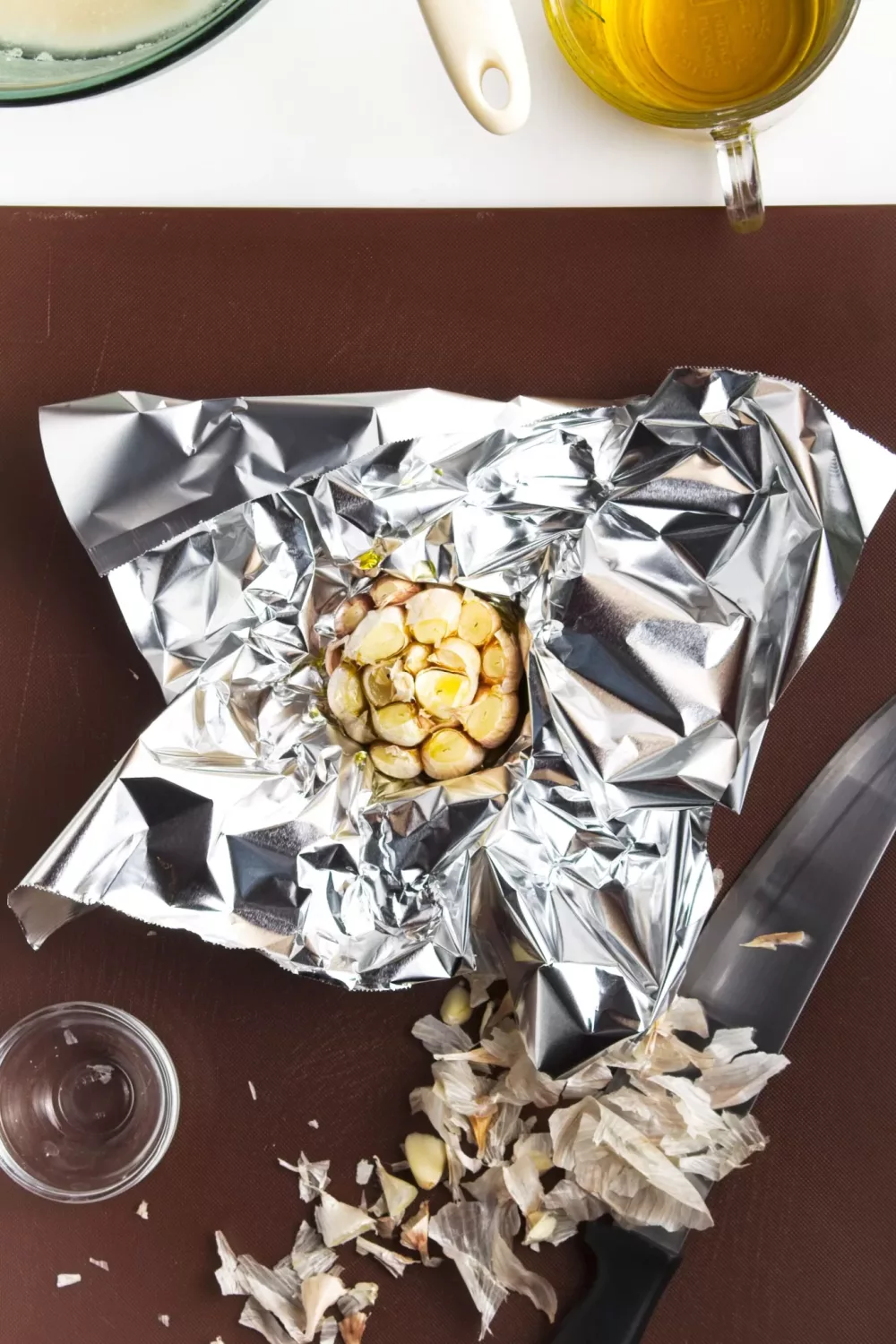 Roasted Garlic in aluminum foil