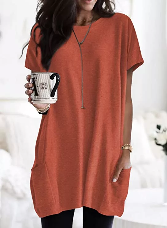 short sleeved summer tunic with pockets