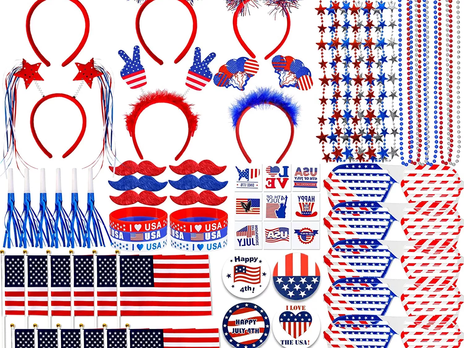 4th of July Accessories Bulk Party Supplies