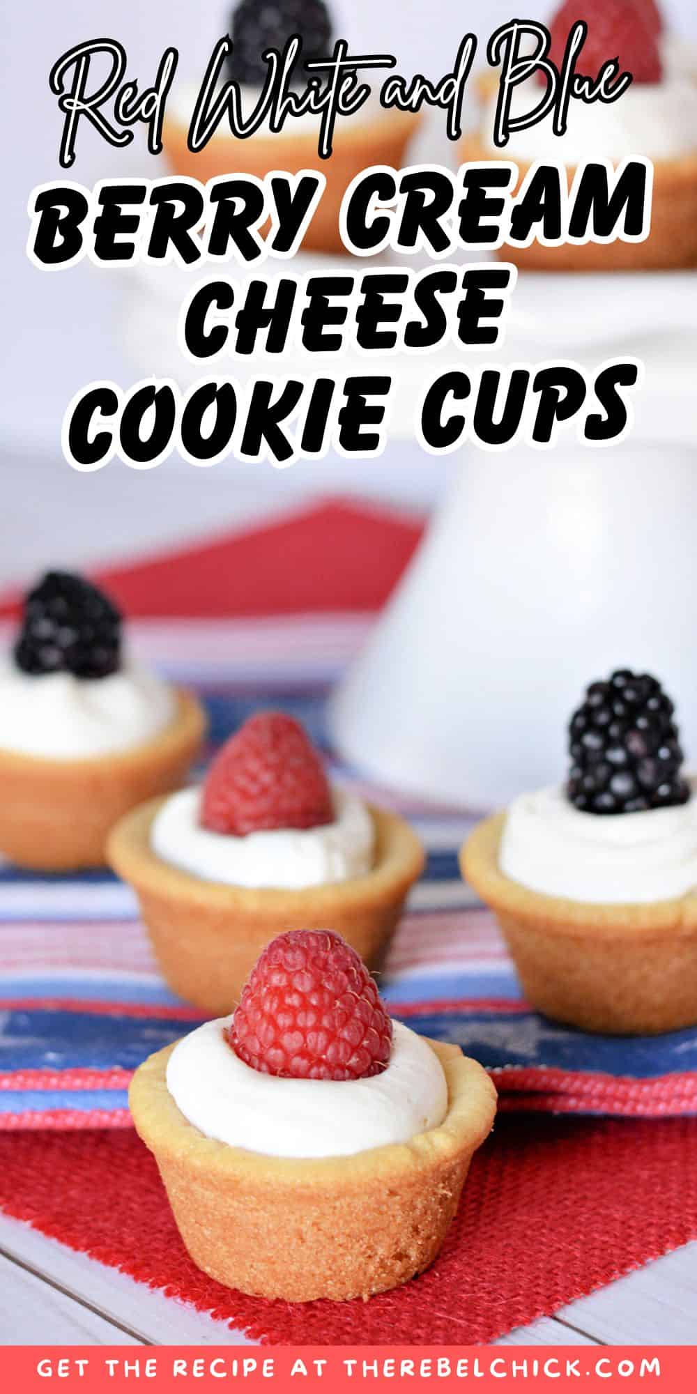 Berry Cream Cheese Cookie Cups