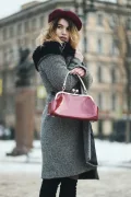 Baddie Winter Outfits woman wearing an elegant winter coat
