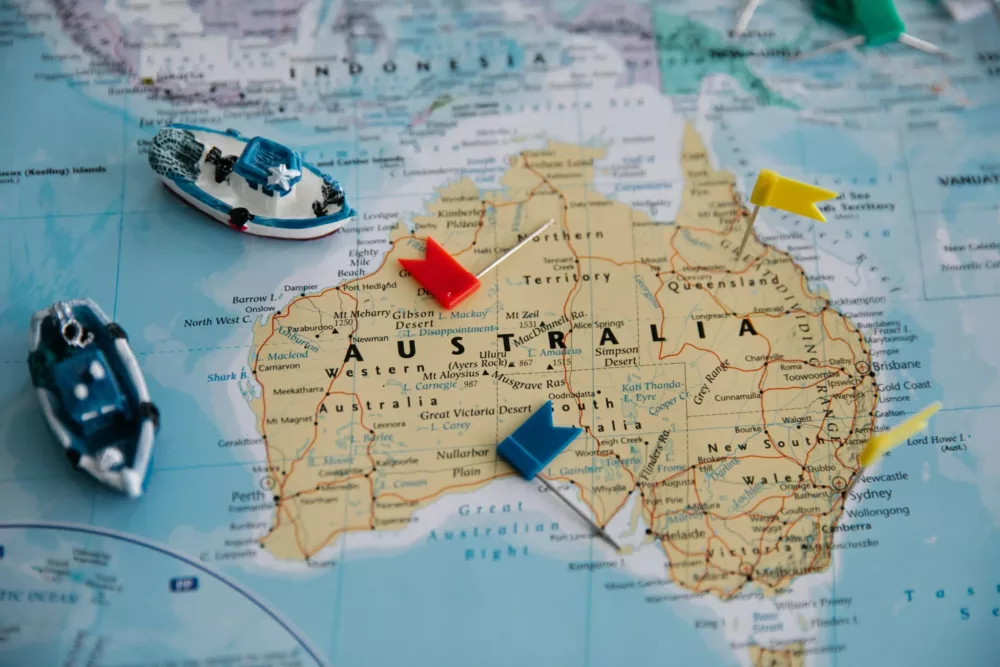 map of Australian