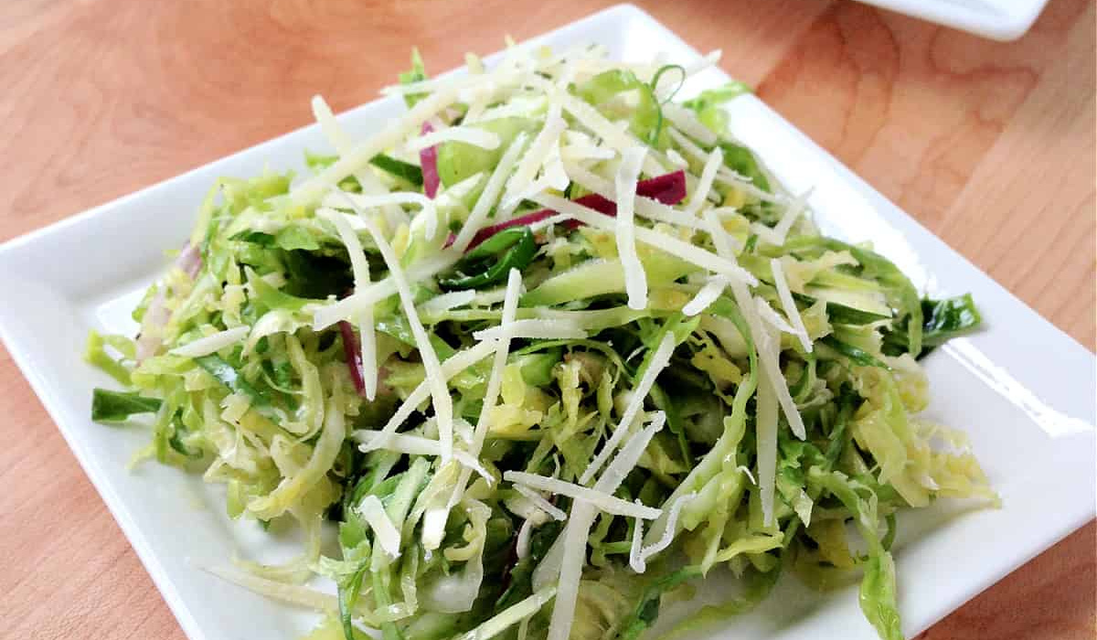 Shaved Brussels Sprouts Parmesan Salad