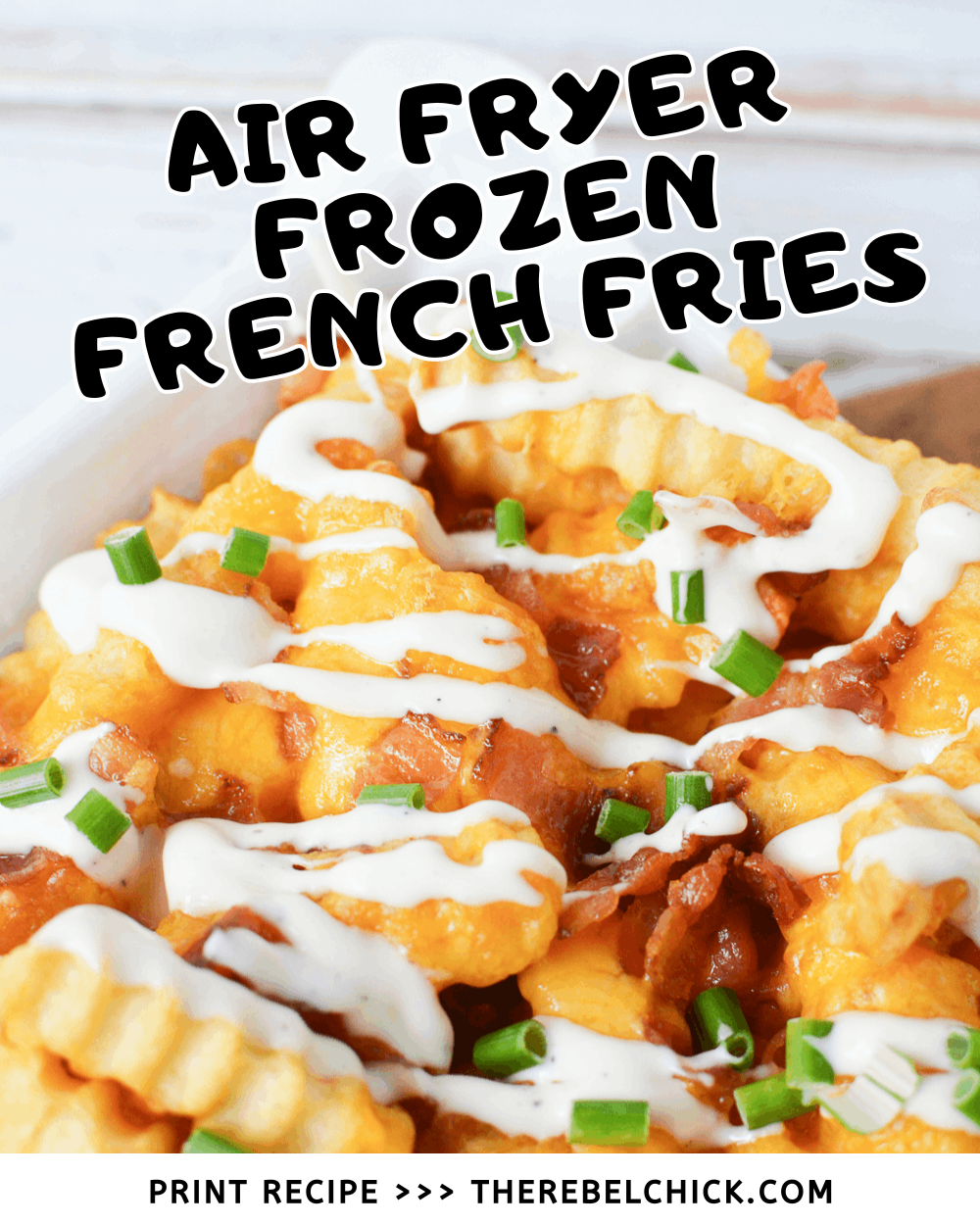 Easy Air Fryer Frozen Crinkle Cut Fries + Video