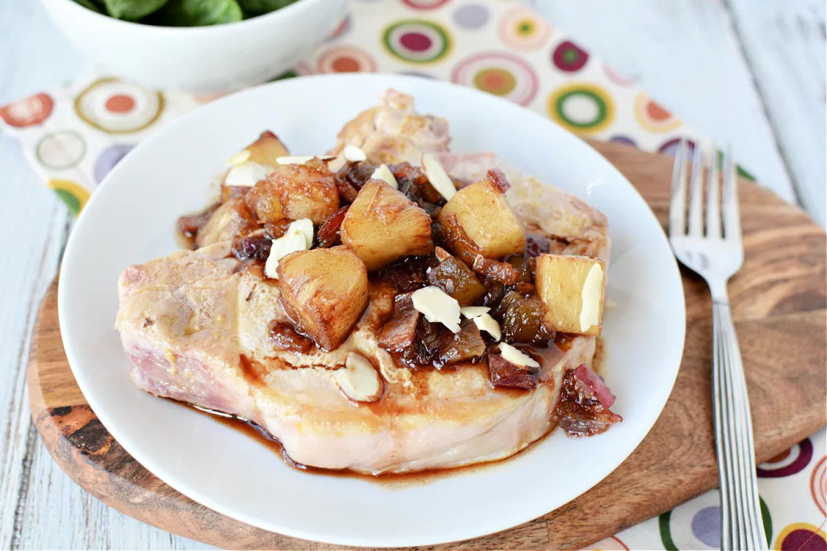 Pineapple Balsamic Pork Chops - The Rebel Chick