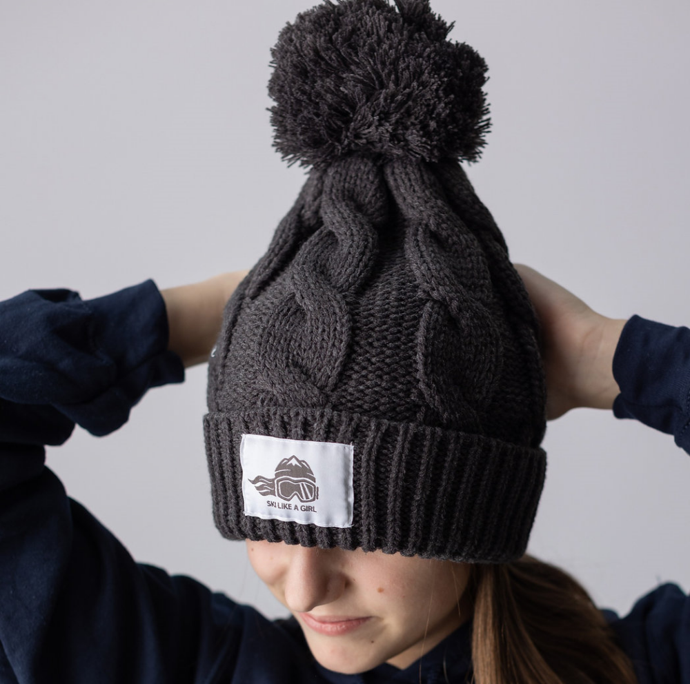 Ski Like a Girl – Chunk Twist Cuffed Beanie