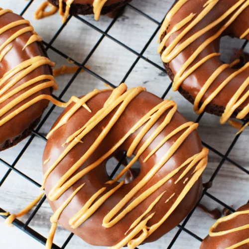 Baked Chocolate Peanut Butter Cake Donuts Recipe