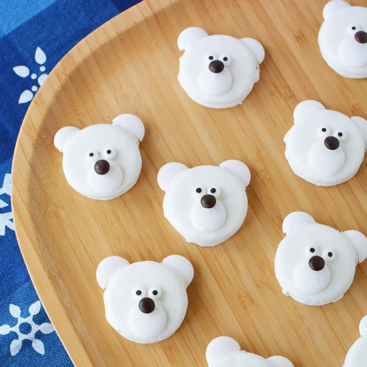 No Bake Polar Bear Cookies for Christmas