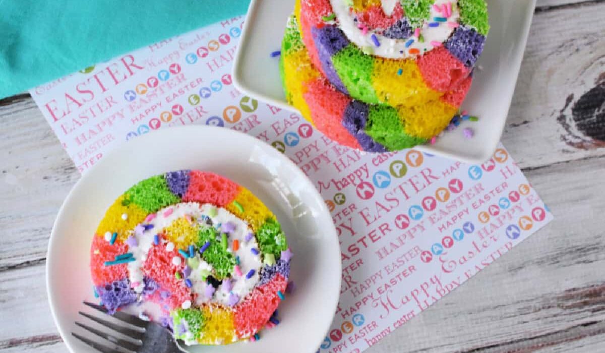 Rainbow Cake Roll